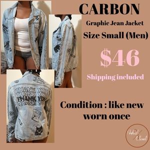 Carbon graphic Jean jacket